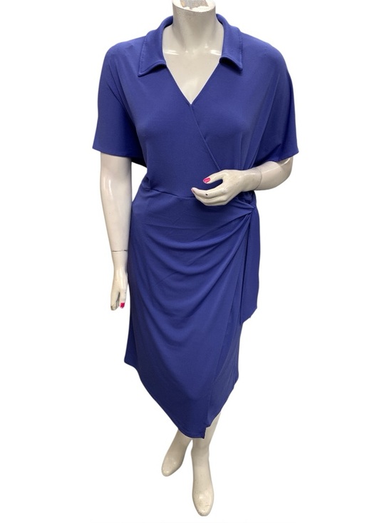Nine West Dresses & Skirts - Nine West Cobalt Blue Wrap Midi Dress Size 2X